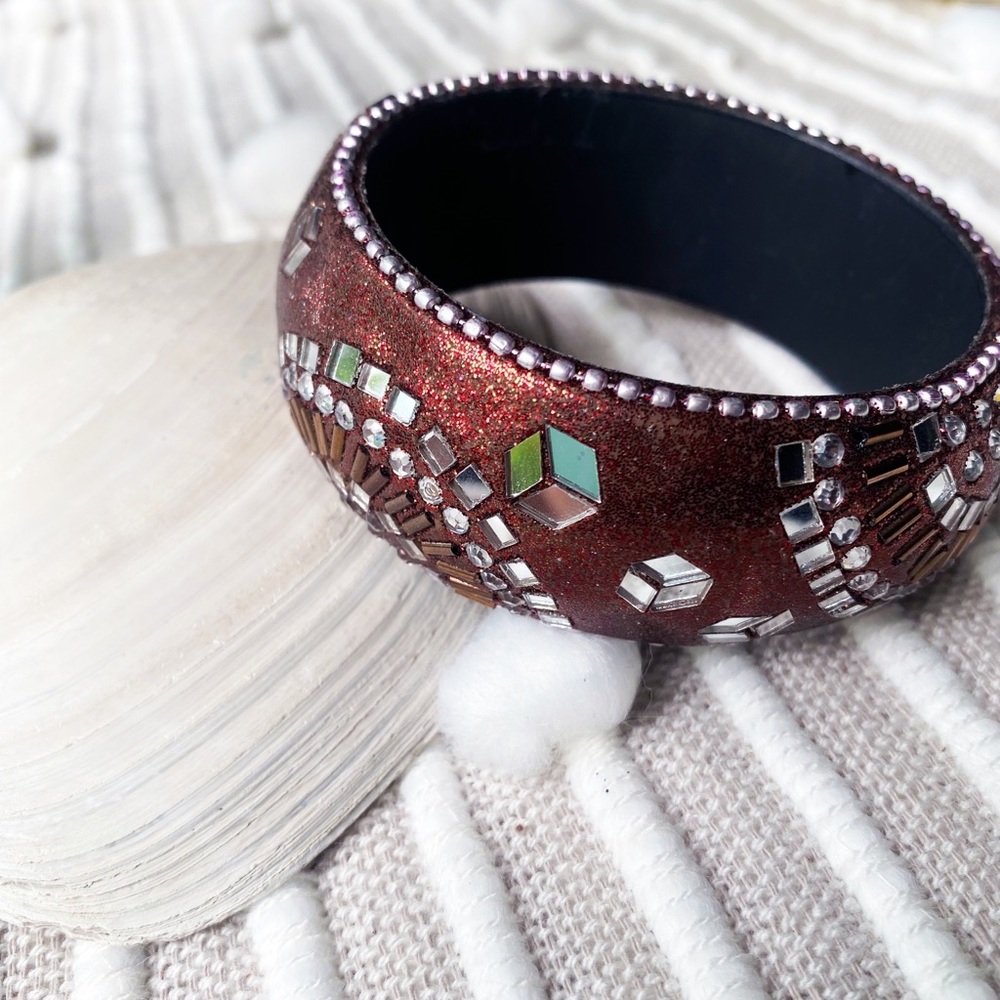 Glitter + Tiled Wide Bangle